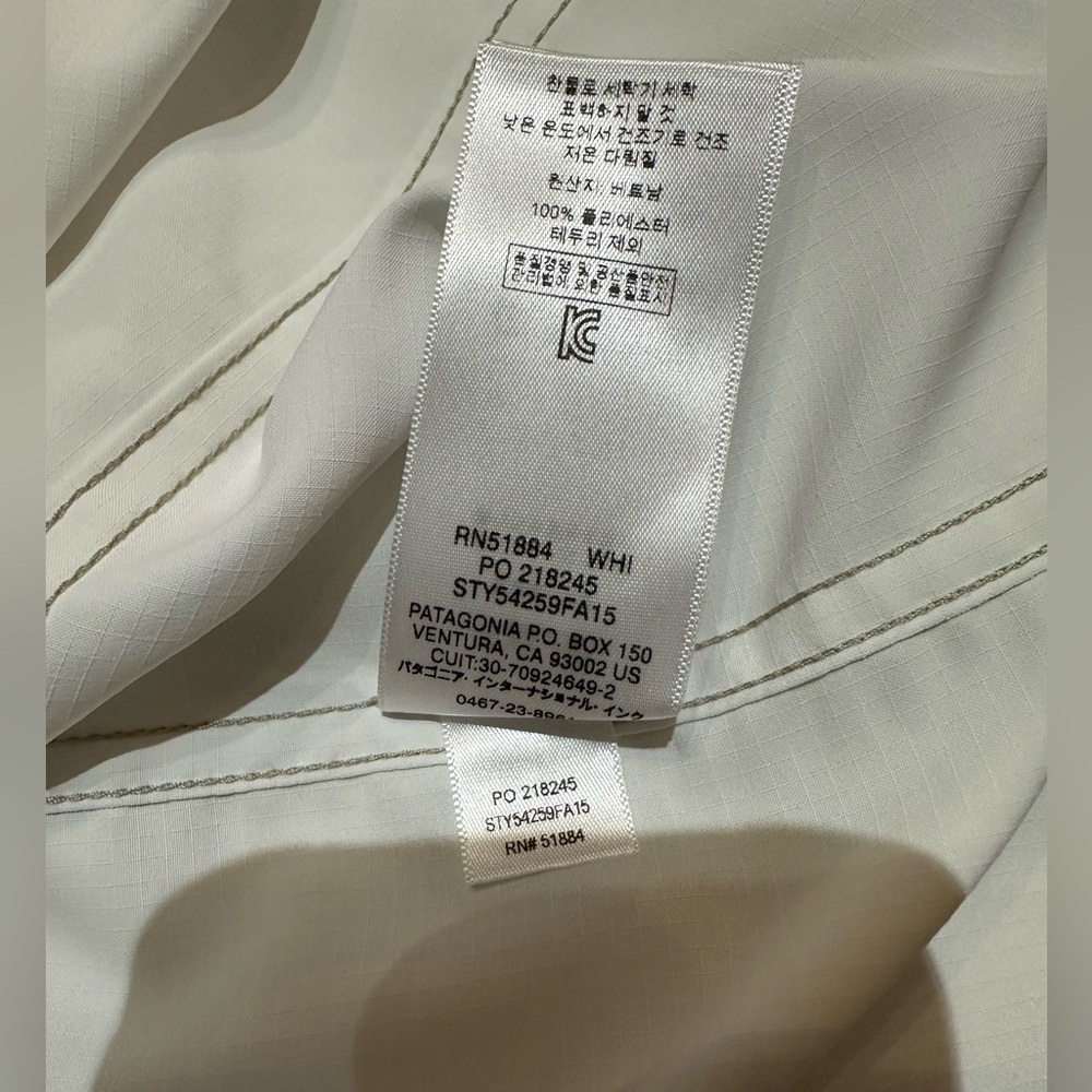 SPF Patagonia Sol Patrol II Shirt White Lightweight Button Up XXL - Picture 8 of 16